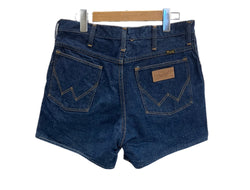 ラングラー Wrangler 60's～ 60年代～ BLUE BELL ブルーベル レザーパッチ ベル無し 11MWZ 13MWZ PRENTICE ZIPPER カムロック 両爪 デニム ショーツ made in USA アメリカ製 ハーフパンツ ブルー W33L31 101MB-682