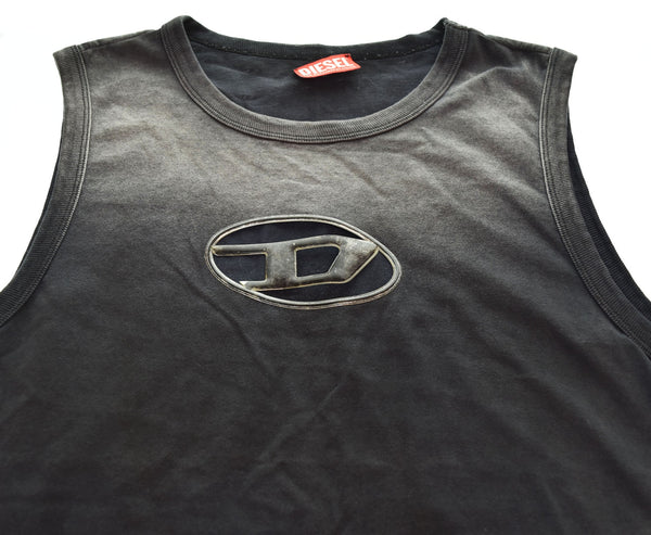 ディーゼル DIESEL Oval Dプレート タンクトップ ノースリーブ ノースリーブ グレー Sサイズ 103MT-2975