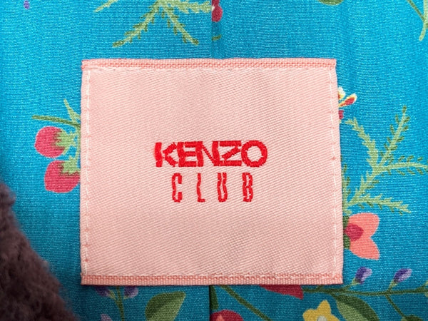 ケンゾー KENZO OLD ヴィンテージ VINTAGE ベネカ期 80s~90s アーカイブ ウールコート チェスター ダブル 日本製 BROWN BORDEAUX  PLUM 赤茶色 1072127 コート 無地 ブラウン SIZE38 104LT-254