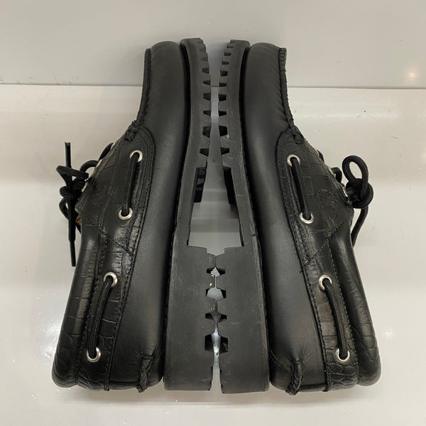 ティンバーランド Timberland AUTHENTIC 3 EYE LUG モカシン TB-0A64PK-001 メンズ靴 ローファー ブラック 26.5cmサイズ 201-shoes1255