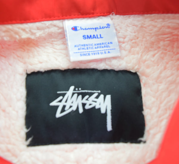 チャンピオン Champion STUSSYステューシー 裏ボア コーチジャケット C8-J626 ジャケット レッド Sサイズ 103MT-3192