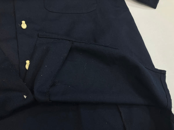 ヴィンテージ vintage 70's～ 70年代～ Zoom ズーム レーヨン ボウリングシャツ 開襟 オープンカラー ループカラー ボックス 半袖シャツ ネイビー Sサイズ 101MT-5268