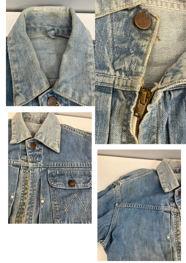 ラングラー Wrangler 50's 50年代 BLUE BELL ブルーベル 縦ベル 11MJZ GRIPPER ZIPPERGジャン デニムジャケット Vintage ヴィンテージ - ジャケット ブルー 101MT-4362