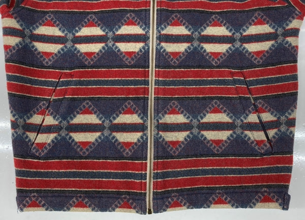 ケンゾー KENZO WOOL JACKET ウール ジャケット 北斎タグ ネイティブ柄 ジップアップ アウター KHJ-229 ジャケット 総柄 マルチカラー Fサイズ 104MT-2321