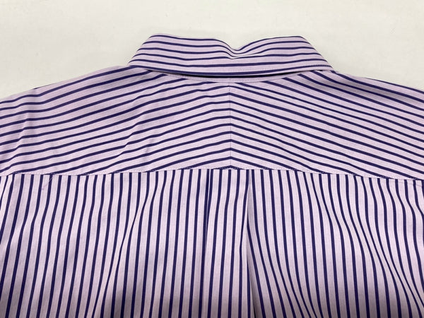 ニードルス Needles 24AW B.D. EDW Shirt Cotton Stripe Cloth ボタンダウン ストライプ シャツ レギュラー 長袖 紫 PU256 長袖シャツ ストライプ パープル Mサイズ 104MT-964