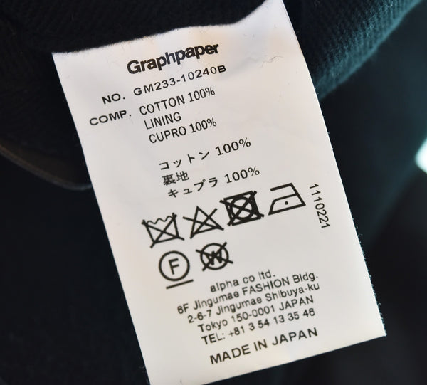 グラフペーパー Graphpaper Light Melton Shawl Collar Coat ショールカラーコート GM233-10240B 1 ジャケット ブラック 103MT-3404