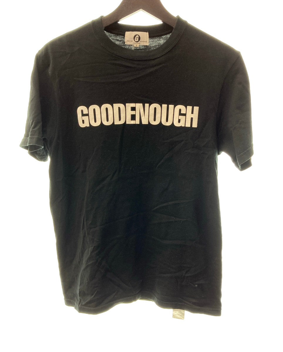 グッドイナフ Goodenough 名作 ワッペン プリント フルロゴ バックプリント 黒 サイズ2 Tシャツ プリント ブラック 104MT-181  | 古着通販のドンドンサガール