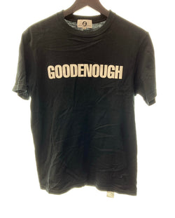 グッドイナフ Goodenough 名作 ワッペン プリント  フルロゴ バックプリント  黒 サイズ2 Tシャツ プリント ブラック 104MT-181