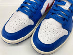 ナイキ NIKE 23年製 WMNS AIR JORDAN 1 LOW エア ジョーダン ロー AJ1 ジャンプマン シューズ 白 青 DC0774-416 メンズ靴 スニーカー ブルー 28.5cm 104S-1059