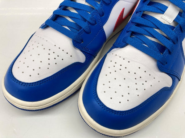 ナイキ NIKE 23年製 WMNS AIR JORDAN 1 LOW エア ジョーダン ロー AJ1 ジャンプマン シューズ 白 青 DC0774-416 メンズ靴 スニーカー ブルー 28.5cm 104S-1059