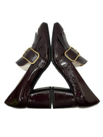 ファビオルスコーニ FABIO RUSCONI GIADA300 ソフトエナメル チャンキーヒール レディース靴 パンプス ワインレッド 37 23.5cm 601sh-5