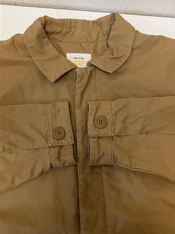 ギャップ GAP 00's OLD GAP オールドギャップ コットンダック ワークジャケット ジップアップブルゾン ジャケット ベージュ Sサイズ 101MT-4686
