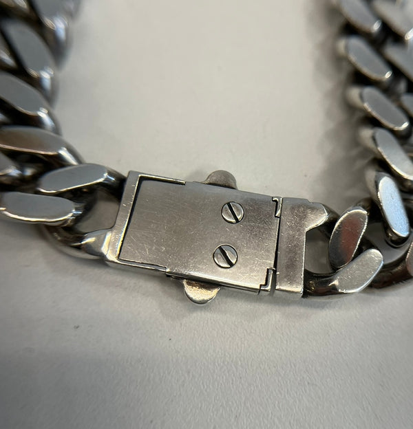 サンローラン Saint Laurent METAL CURB CHAIN NECKLACE メタルカーブチェーンネックレス  メンズジュエリー・アクセサリー ネックレス・ペンダント シルバー 101goods-178