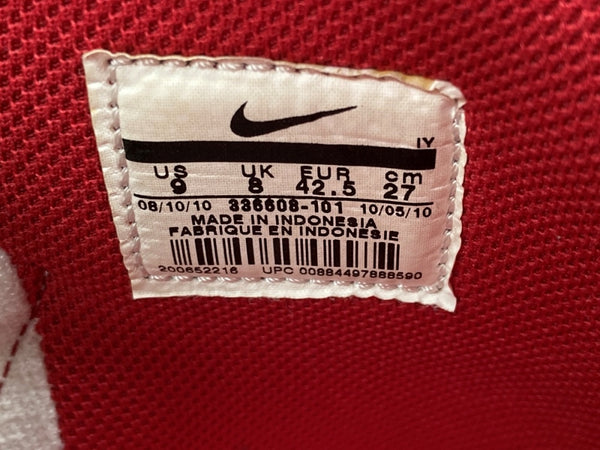 ナイキ NIKE 10年製 BIG NIKE HIGH SPIKE LEE ビック ナイキ ハイ スパイク リー メガネ シューズ 白 赤 黒 336608-101 メンズ靴 スニーカー レッド 27cm 104S-1024