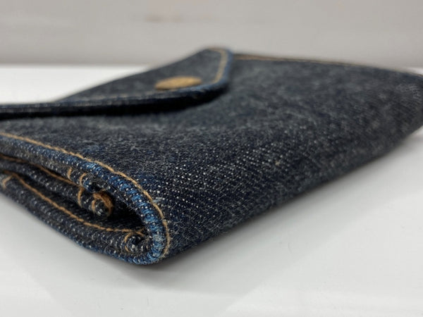 ダブルアールエル RRL INDIGO DENIM BILLFOLD WALLET インディゴ デニム ビルフォールド ウォレット 折り畳み 財布 青 財布・ケース メンズ財布 ロゴ ブルー 104W-26