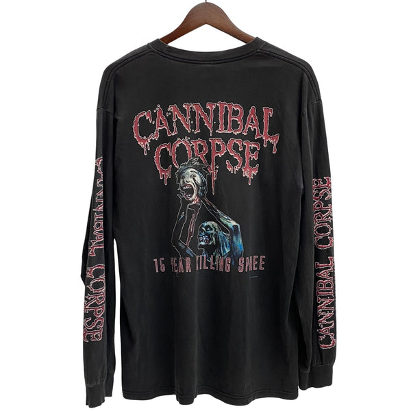 【曜日割引対象外】 ヴィンテージ vintage Cannibal Corpse 15 Year Killing Spree 2003 バンド ロンT ブラック Lサイズ 201MT-3921 VB