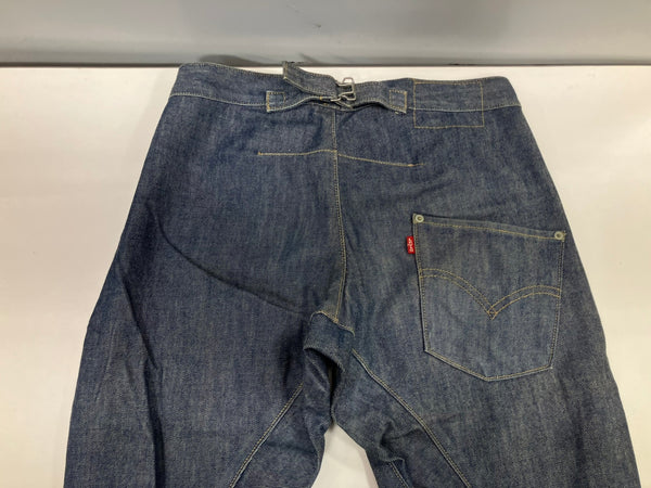 リーバイス Levi's 00's Y2K ENGINEERED JEANS LOOSE エンジニアジーンズ 立体裁断 3D シンチバック 片ポケ カーブパンツ バナナパンツ 日本製 00002-08 デニム ブルー W29 101MB-748
