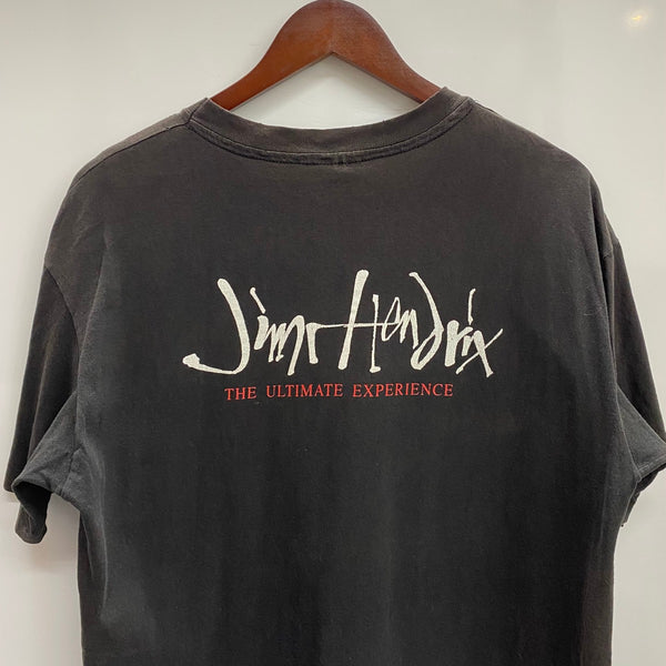 【曜日割引対象外】 ヴィンテージ vintage 90's Jim Hendrix THE ULTIMATE EXPERIENCE Hanes USA製 Tシャツ ブラック Lサイズ 201MT-4593 VB