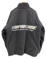 シュプリーム SUPREME Brushed Twill Zip Jacket ブラッシュドツイル ジップ ジャケット ロゴ刺繍ジャケット XL ジャケット ブラック LLサイズ 101MT-3651