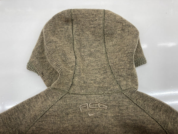 ナイキ NIKE エーシージー ACG 00s 90s パーカー フーディ ジップアップ ダブルジップ ウール WOOL 毛 テック系 ギミック タイ製 ベージュ系 カーキ系 パーカ ベージュ Mサイズ 104MT-1977
