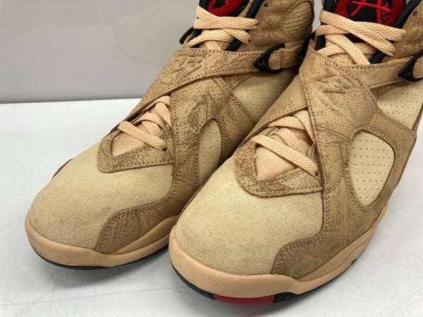 ナイキ NIKE 21年製 × RUI HACHIMURA 八村塁 AIR JORDAN 8 RETRO SE エア ジョーダン レトロ AJ8 シューズ 薄茶 DO2496-700 メンズ靴 スニーカー ベージュ 28cm 104S-694