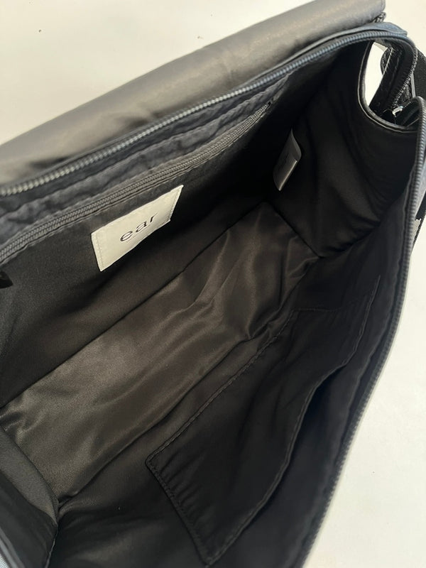 イアパピヨネ ear PAPILLONNER ワイドテープショルダーバッグ 黒無地×ダルメシアン柄テープ レザーバッグ バッグ レディースバッグ ショルダーバッグ・メッセンジャーバッグ ブラック 101bag-194