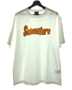 サブカルチャー Subculture SC Uネック フロントロゴ プリント 白 3 Tシャツ プリント ホワイト 104MT-107