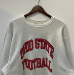 【曜日割引対象外】 チャンピオン Champion 90's REVERSE WEAVE メキシコ製 OHIO STATE FOOTBALL スウェット グレー XXLサイズ 201MT-2910 VB