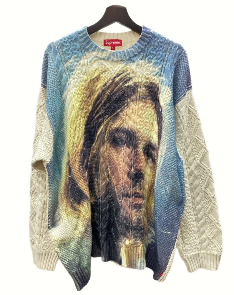 シュプリーム SUPREME 23SS Kurt Cobain Sweater カート コバーン セーター ニット Nirvana ニルヴァーナ 白  セーター 総柄 ホワイト XLサイズ 104MT-605 | 古着通販のドンドンサガール