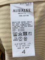 オーラリー AURALEE 18SS SHAWL COLLAR JACKET ストライプ A8SJ01TN ジャケット ベージュ 4サイズ 201MT-3800