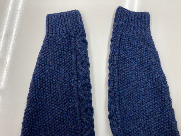 インバーアラン INVERALLAN 3A Lumber Cardigan ランバーカーディガン ケーブルニット ハンドニット 紺 セーター 無地 ネイビー 104MT-2184