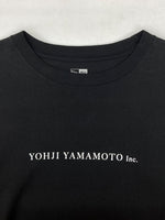 ヨウジヤマモト Yohji Yamamoto × NEW ERA ニュー エラ L/S COTTON T-SHIRT コットン Tシャツ ロンT 100周年記念 ロゴ 長袖 黒 HN-T78-878 サイズ 5 ロンT プリント ブラック 104MT-1599