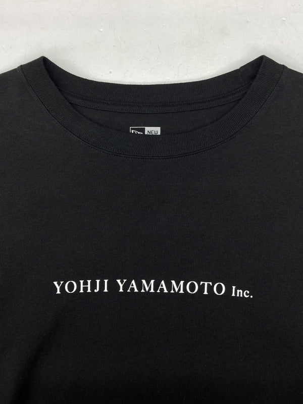 ヨウジヤマモト Yohji Yamamoto × NEW ERA ニュー エラ L/S COTTON T-SHIRT コットン Tシャツ ロンT 100周年記念 ロゴ 長袖 黒 HN-T78-878 サイズ 5 ロンT プリント ブラック 104MT-1599