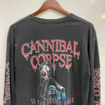 【曜日割引対象外】 ヴィンテージ vintage Cannibal Corpse 15 Year Killing Spree 2003 バンド ロンT ブラック Lサイズ 201MT-3921 VB
