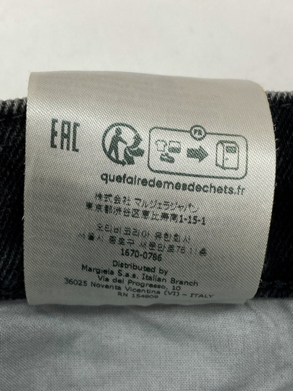メゾンマルジェラ Maison Margiela スラッシュ ディテール カット アウト ジーンズ SLASH DETAIL CUT OUT JEANS DENIM BLACK 黒 S51LA0051 S30743 デニム 無地 グレー 104LB-7
