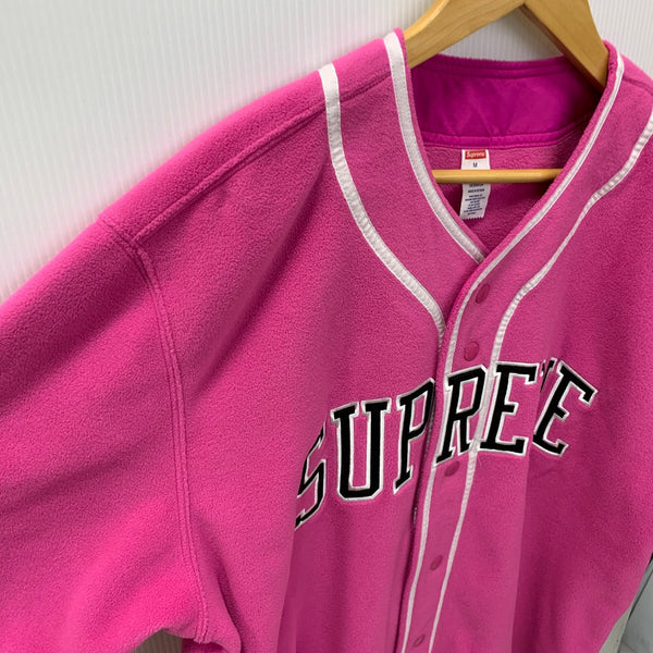シュプリーム SUPREME FW24 Polartec Baseball Jersey 半袖シャツ ピンク Mサイズ 201MT-4177