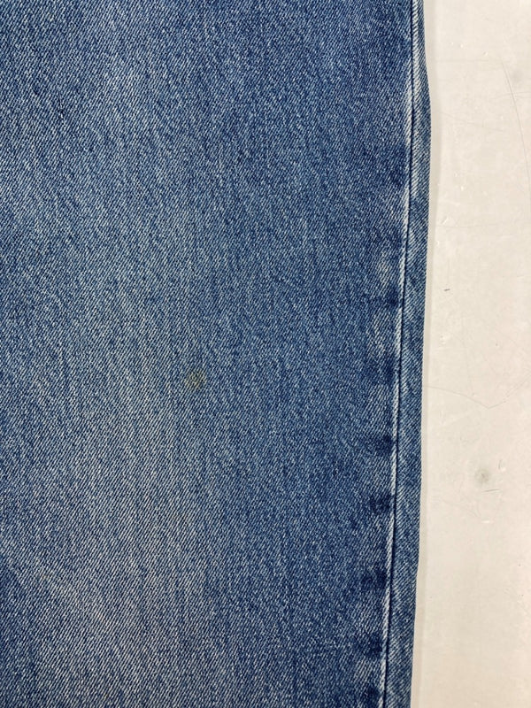 ダブルアールエル RRL 90s DENIM PANTS デニム パンツ ジップフライ ジーパン ジーンズ USA製 Ralph Lauren インディゴ 青 ロゴ R004 デニム ブルー サイズ 34 104MB-220