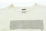 ステューシー STUSSY 90s 90's USA製 紺タグ 迷路プリント グラフィック シングルステッチ Tシャツ ホワイト Lサイズ 103MT-2687