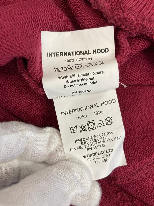 パレス PALACE International Hood インターナショナル フード パーカー フーディ ロゴ パーカ ワインレッド Lサイズ 101MT-3400