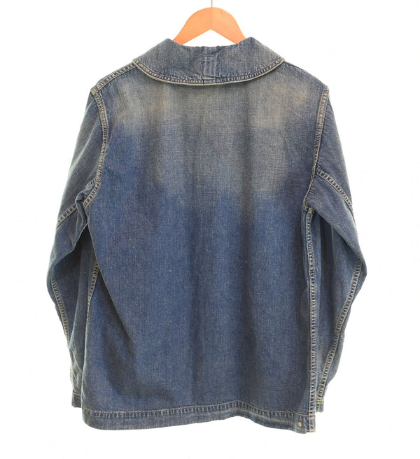 オア スロウ or slow US NAVY DENIM SHAWL COLLAR COVERALL デニム ショールカラー カバーオール VINTAGE加工 1 ジャケット ブルー 103MT-2550
