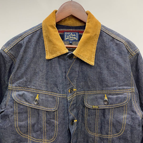 【曜日割引対象外】 ステュディオ・ダ・ルチザン STUDIO D'ARTISAN DENIM JACKET STORM RIDER ブランケット D4187 ジャケット ブルー 42サイズ 201MT-3685 VB