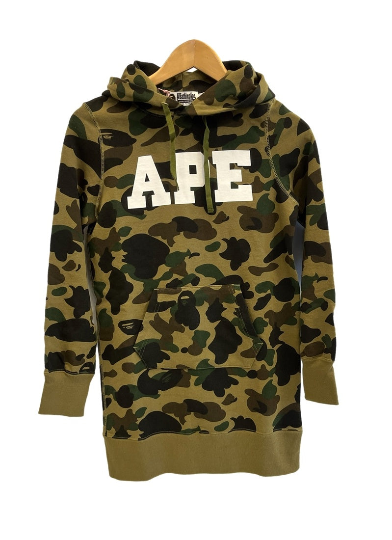 【希少・新品】A BATHING APE エイプ ミニスカート 迷彩 TALL ア ベイシング エイプ A BATHING APE ロゴ カモフラ 迷彩 ワンピース