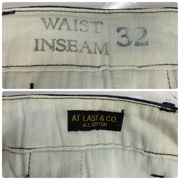 【曜日割引対象外】 アットラスト AT LAST & CO デニム トラウザーパンツ デニム ブルー W32サイズ 201MB-1150 VB