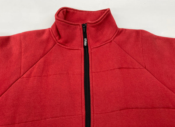 ステューシー STUSSY OLD 紺タグ ZIP JACKET ジップ ジャケット 赤 ジャケット 無地 レッド Lサイズ 104MT-1941