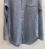 キャプテンサンシャイン KAPTAIN SUNSHINE サファリシャツ Safari Shirts  KS6SSH02 長袖シャツ 無地 ブルー 40サイズ 201MT-2466