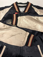 バンソン VANSON  トムとジェリー コラボ 刺繍 レーヨンサテン リバーシブル刺繍 スカジャン ブラック×ベージュ シルバー×ブラック TJV-2241 ジャケット ブラック Lサイズ 101MT-5382