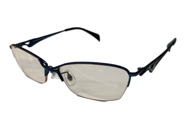 サムライ翔 SAMURAI SHO 伊達メガネ アイウェア 眼鏡 青 SP-007-Y12 眼鏡・サングラス 眼鏡 無地 ブルー 104G-46