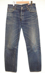 エヴィス EVISU カモメ 革パッチ デニムパンツ 34✕35 デニム ブルー 34 103MB-584