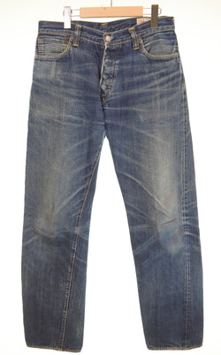 エヴィス EVISU カモメ 革パッチ デニムパンツ 34✕35 デニム ブルー 34 103MB-584