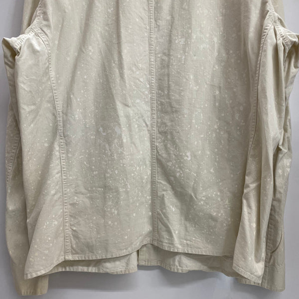 【曜日割引対象外】 ダブルアールエル RRL WHITE HBT PAINT COVERALL ヘリンボーン ジャケット ホワイト Lサイズ 201MT-4321 VB